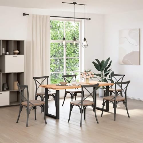 Somanki Couchtischbeine U-Form 2 STK. Schwarz 60x(72-73) cm Stahl, Living Room Table, Wohnzimmertisch, Beistelltisch, Side Table & End Table, Coffee Table - 4013180 von Somanki
