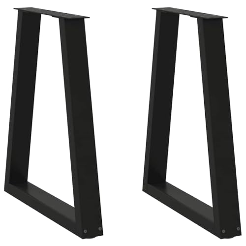 Somanki Couchtischbeine V-Form 2 STK. Schwarz 60x(72-73) cm Stahl, Living Room Table, Wohnzimmertisch, Beistelltisch, Side Table & End Table, Coffee Table - 4012564 von Somanki