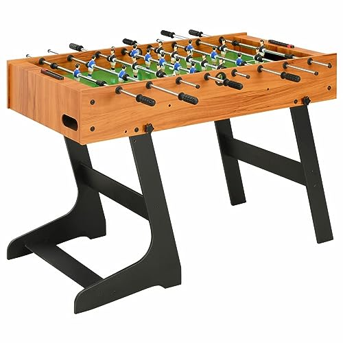 Somanki Klappbarer Kickertisch 121 x 61 x 80 cm Hellbraun Tischkicker, Tischfussball, Tischkicker Bälle, Tischkicker Erwachsene, Spieltisch von Somanki