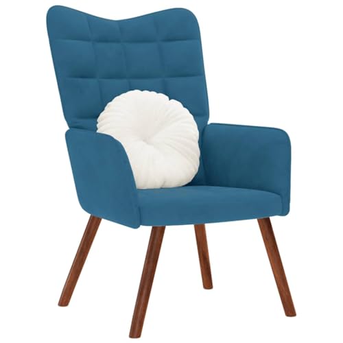 Somanki Relaxsessel Blau Samt, Fernsehsessel, Kinosessel, Lesesessel, Tv Sessel, Ohrensessel, Armsessel, Seselstuhl Wohnzimmer - 4016820 von Somanki