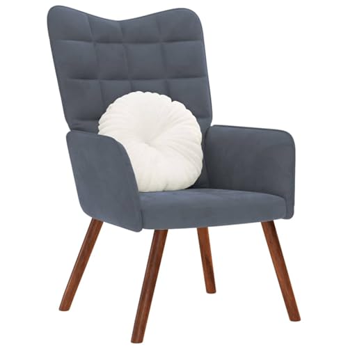 Somanki Relaxsessel Dunkelgrau Samt, Fernsehsessel, Kinosessel, Lesesessel, Tv Sessel, Ohrensessel, Armsessel, Seselstuhl Wohnzimmer - 4016811 von Somanki