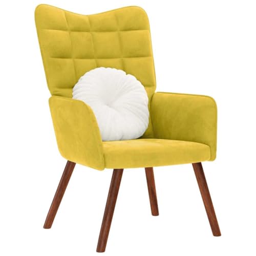 Somanki Relaxsessel Gelber Samt, Fernsehsessel, Kinosessel, Lesesessel, Tv Sessel, Ohrensessel, Armsessel, Seselstuhl Wohnzimmer - 4016817 von Somanki