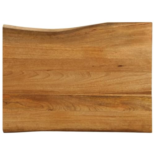 Somanki Tischplatte mit Baumkante 70x60x3,8 cm Massivholz Mango, Arbeitsplatte, Holzplatte, Schreibtischplatte, Waschtischplatte, Küchenarbeitsplatte - 370787 von Somanki