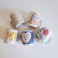 Vintage 1970Er/80Er Jahre Mama Tassen, Wählen Sie Ihre Eigene Mismatched Mom Kaffeetassen, Muttertagsgeschenkbecher, Geschenk Für von SomeLikeItRetroCo