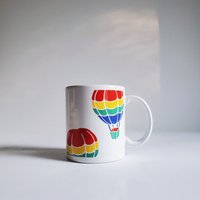 Vintage 1980Er Jahre Heißluftballon Tasse, Ftd "Pick Me Up" Tasse von SomeLikeItRetroCo