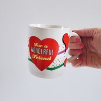 Vintage 1980S ""Für Einen Wunderbaren Freund"" Kaffeebecher, Freund Freundin Geschenk, Ehemann Frau Contenova Japan." von SomeLikeItRetroCo