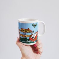 Vintage 1980S "Weihnachts-Grüße An Einen Echten Sportler" Weihnachts-Weihnachtsbecher, Weihnachts-Barware, Kaffeetasse von SomeLikeItRetroCo