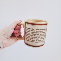 Vintage Lustige Großvater-Kaffeetasse Mit 5 Beschriebenen Definitionen, Retro-steinzeug-Opa-Papa-Großvater von SomeLikeItRetroCo