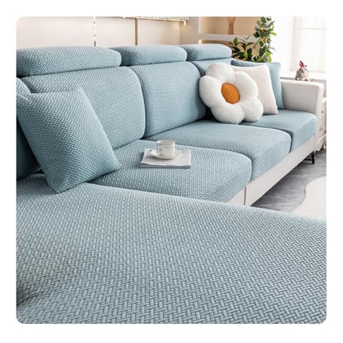 Elastischer Sitzbezug für Sofas, lichtecht, Sofa, bequem, weiches Polar-Fleece-Couchkissen, maschinenwaschbar, Schonbezug, sauber Blau C von Somerway