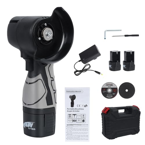 Mini Winkelschleifer Multifunktional Haushalt Schnurlos Trennschleifer Bürstenloses Schleifwerkzeug Handheld Elektrisch Schneidemaschine Für Trennen Schleifen Polieren Schärfen (Schwarz) von Somerway