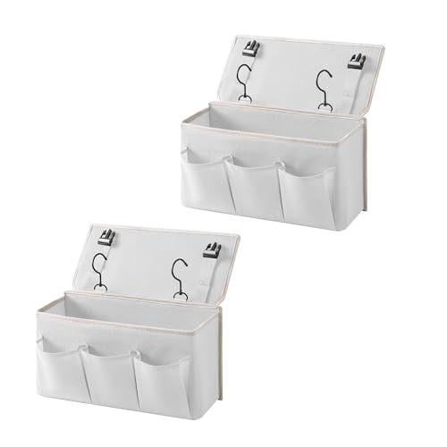 Nachttisch-Caddy/Nachttisch-Organizer, Hängetasche mit drei Optionen, geeignet für Heimbetten, Sofas und Schlafsäle – kann Zeitschriften, Bücher, Telefone, iPads, Fernbedienungen halten. (2er-Pack Nachttisch-Caddy/Nachttisch-Organizer, Hängetasche mit drei Optionen, geeignet für Heimbetten, Sofas und Schlafsäle – kann Zeitschriften, Bücher, Telefone, iPads, Fernbedienungen halten. (2er-Pack von Someteth