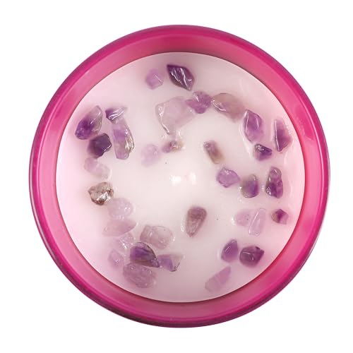 Aquarius Sternzeichen Kerze mit Bergamotte & Mandarine Duft, Amethyst Kristall Chips – Spiritueller Wassermann Kraftstein Aquarius Sternzeichen Kerze mit Bergamotte & Mandarine Duft, Amethyst Kristall Chips – Spiritueller Wassermann Kraftstein von Something Different Wholesale