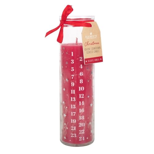 Charmante rote Adventskerze: Countdown bis Weihnachten mit zartem Vanilleduft – einfach zu bedienen, traditioneller Charme, langanhaltender Genuss Charmante rote Adventskerze: Countdown bis Weihnachten mit zartem Vanilleduft – einfach zu bedienen, traditioneller Charme, langanhaltender Genuss von Something Different Wholesale