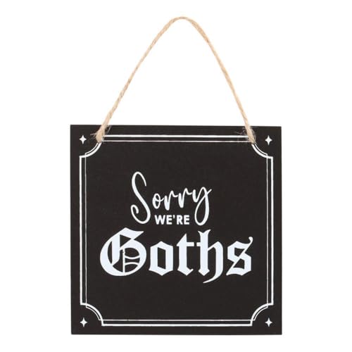 Dark Matter Range Decor: Lustiges Gothic-Hängeschild – witziges Willkommensschild, einzigartige gotische Geschenke – Sorry We're Goths Dark Matter Range Decor: Lustiges Gothic-Hängeschild – witziges Willkommensschild, einzigartige gotische Geschenke – Sorry We're Goths von Something Different Wholesale