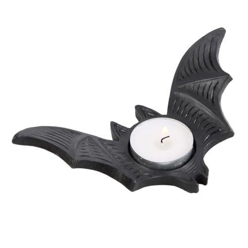 Gothic Fledermaus-Teelichthalter – Halloween-Gruseldekoration, Metall-Teelichthalter, Fledermaus-Thema, Wohnaccessoires von Something Different Wholesale