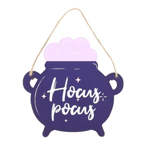 Hocus Pocus Kessel Hängeschild – skurrile Halloween-Dekoration – bezauberndes und langlebiges Design – einfach an Türen, Wänden oder Kaminsims aufzuhängen – vielseitiges festliches Dekostück für Hocus Pocus Kessel Hängeschild – skurrile Halloween-Dekoration – bezauberndes und langlebiges Design – einfach an Türen, Wänden oder Kaminsims aufzuhängen – vielseitiges festliches Dekostück für von Something Different Wholesale