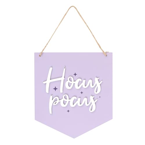 Lila Hocus Pocus Hängeschild – moderne Halloween-Dekoration von Something Different Wholesale