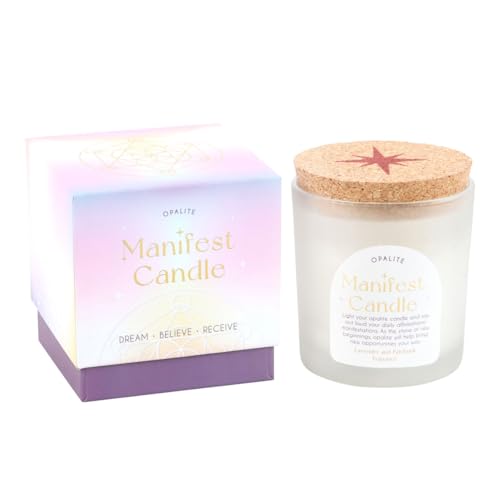 Opalite Lavendel & Patschuli Manifestationskerze – Spirituelle Entspannung, positive Energie Opalite Lavendel & Patschuli Manifestationskerze – Spirituelle Entspannung, positive Energie von Something Different Wholesale