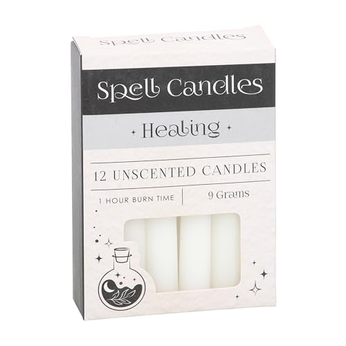 Set mit 12 Heilzauber Kerzen – White Ritual Candle Magic Supplies für Kräutermagie, Schutz und etwas anderes von Something Different Wholesale