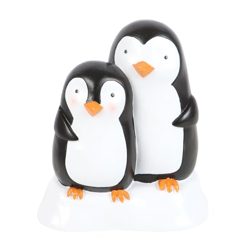 Snuggle Season Pinguin-Ornament aus Kunstharz, bezaubernde Winterdekoration, handgefertigtes Harz, perfekt für Weihnachtsbaum oder Zuhause, bezauberndes Pinguin-Design von Something Different Wholesale