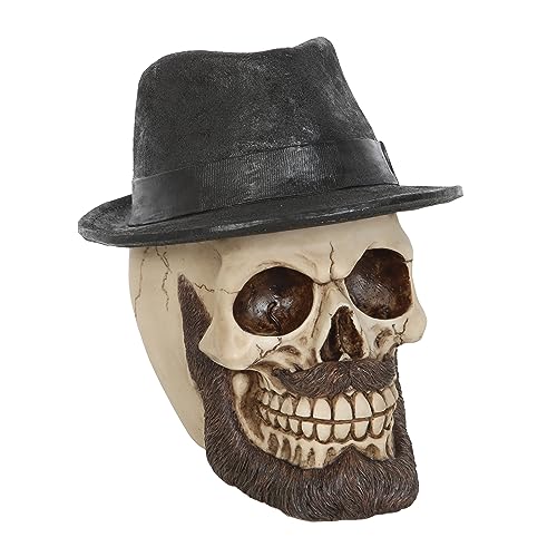 Something Different Wholesale Gothic Trilby Hut Schädel handbemalt Harz Figur aufwendige Skulptur mit Bart & Schnurrbart für Sammler Einzigartiges Geschenk Realistische Gothic Home Decor Something Different Wholesale Gothic Trilby Hut Schädel handbemalt Harz Figur aufwendige Skulptur mit Bart & Schnurrbart für Sammler Einzigartiges Geschenk Realistische Gothic Home Decor von Something Different Wholesale