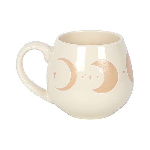 Something Different Wholesale Magische runde Tasse mit Mondphase, himmlisches Trinkgefäß für positive Stimmung und erfrischende Morgen – dezente Mond-Themen-Cuppa von Something Different Wholesale