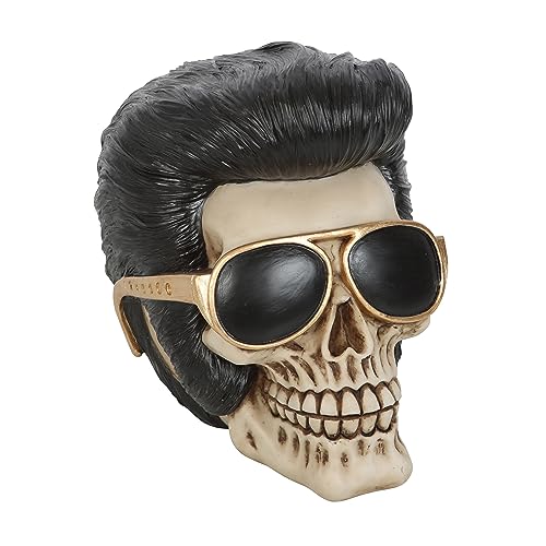 Something Different Wholesale Rockstar Skull Ornament: Elvis Tribute Figur mit goldener Sonnenbrille - Einzigartiges Rock & Roll Sammlerstück für Sammler Something Different Wholesale Rockstar Skull Ornament: Elvis Tribute Figur mit goldener Sonnenbrille - Einzigartiges Rock & Roll Sammlerstück für Sammler von Something Different Wholesale