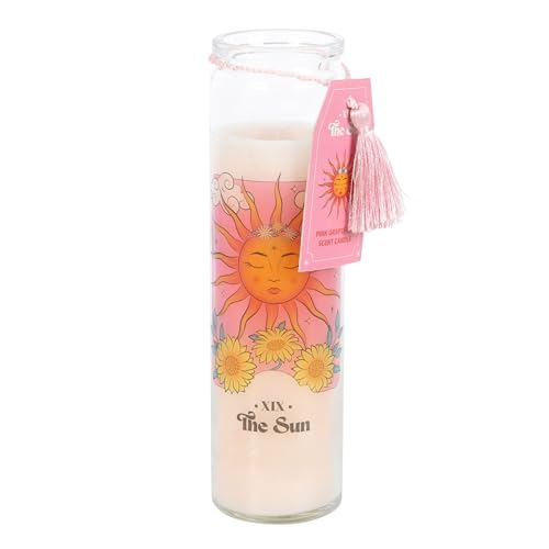 Sun Tarot Pink Grapefruit Duftkerze – Ästhetische Raumdekoration, himmlische Träume Wohnaccessoires, einzigartige Raumbeleuchtung, energetisierender Zitrusduft von Something Different Wholesale