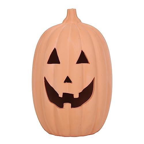 Terrakotta-Kürbis-Ornament, Halloween-Dekoration mit gruseligem Schimmer, für drinnen und draußen, 30 cm Terrakotta-Kürbis-Ornament, Halloween-Dekoration mit gruseligem Schimmer, für drinnen und draußen, 30 cm von Something Different Wholesale