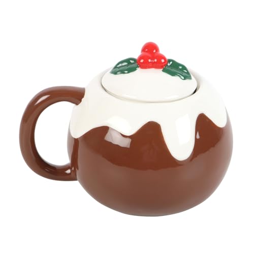 Weihnachtspudding-Tasse – festliche Keramiktasse für den Urlaub, perfekt für heißen Kakao, Kaffee oder Tee – einzigartiges und lustiges Weihnachtspudding-Design, Geschenk für Feiertage Weihnachtspudding-Tasse – festliche Keramiktasse für den Urlaub, perfekt für heißen Kakao, Kaffee oder Tee – einzigartiges und lustiges Weihnachtspudding-Design, Geschenk für Feiertage von Something Different Wholesale