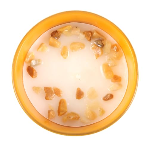 Zwillinge Sternzeichen Kerze mit Lavendel & Zedernholz Duft, Citrin Chips und spirituellen Kristall für Glück Zwillinge Sternzeichen Kerze mit Lavendel & Zedernholz Duft, Citrin Chips und spirituellen Kristall für Glück von Something Different Wholesale