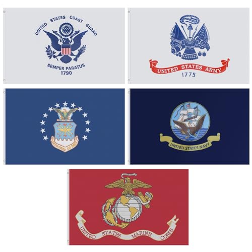 91 x 152 cm große Militärflaggen aus Polyester, Luftwaffe, Marineblau, Küstenwache, Armee-Banner (90 x 150 cm) von Something Different