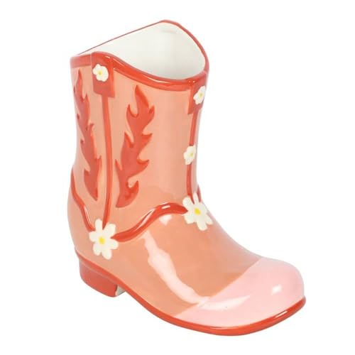 Something Different Cowboystiefel-Blumenvase, Einheitsgröße, Rosa von something different
