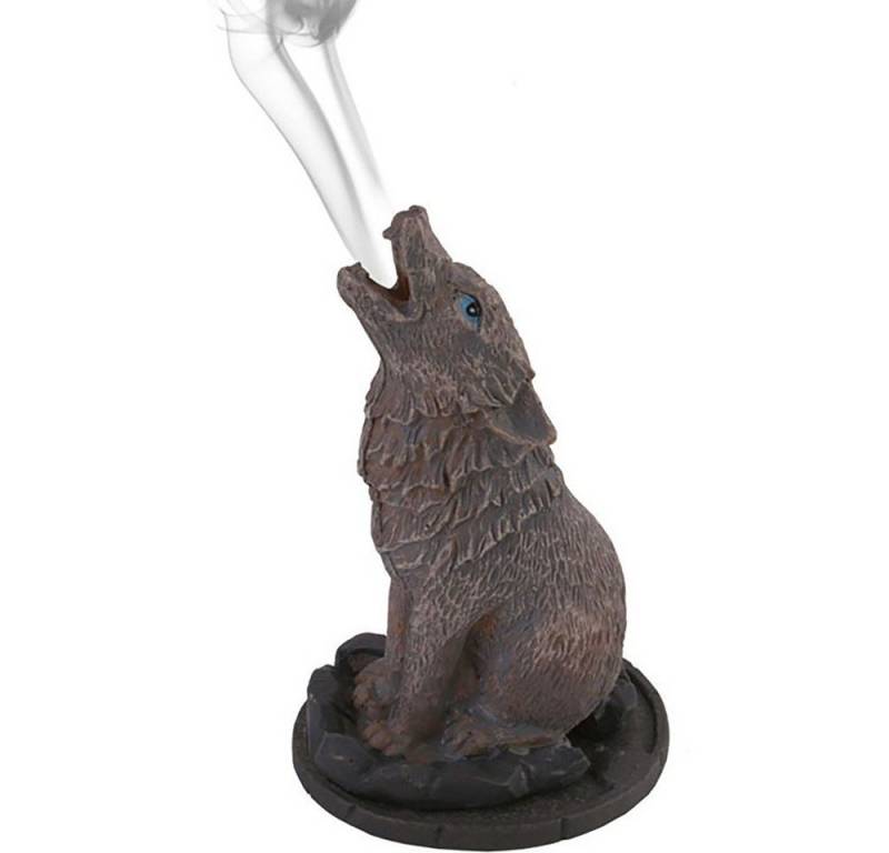 Something Different Räucherstäbchen-Halter Wolf cone burner, ca. 12,5 x 6,5 x 7,5 cm von Something Different