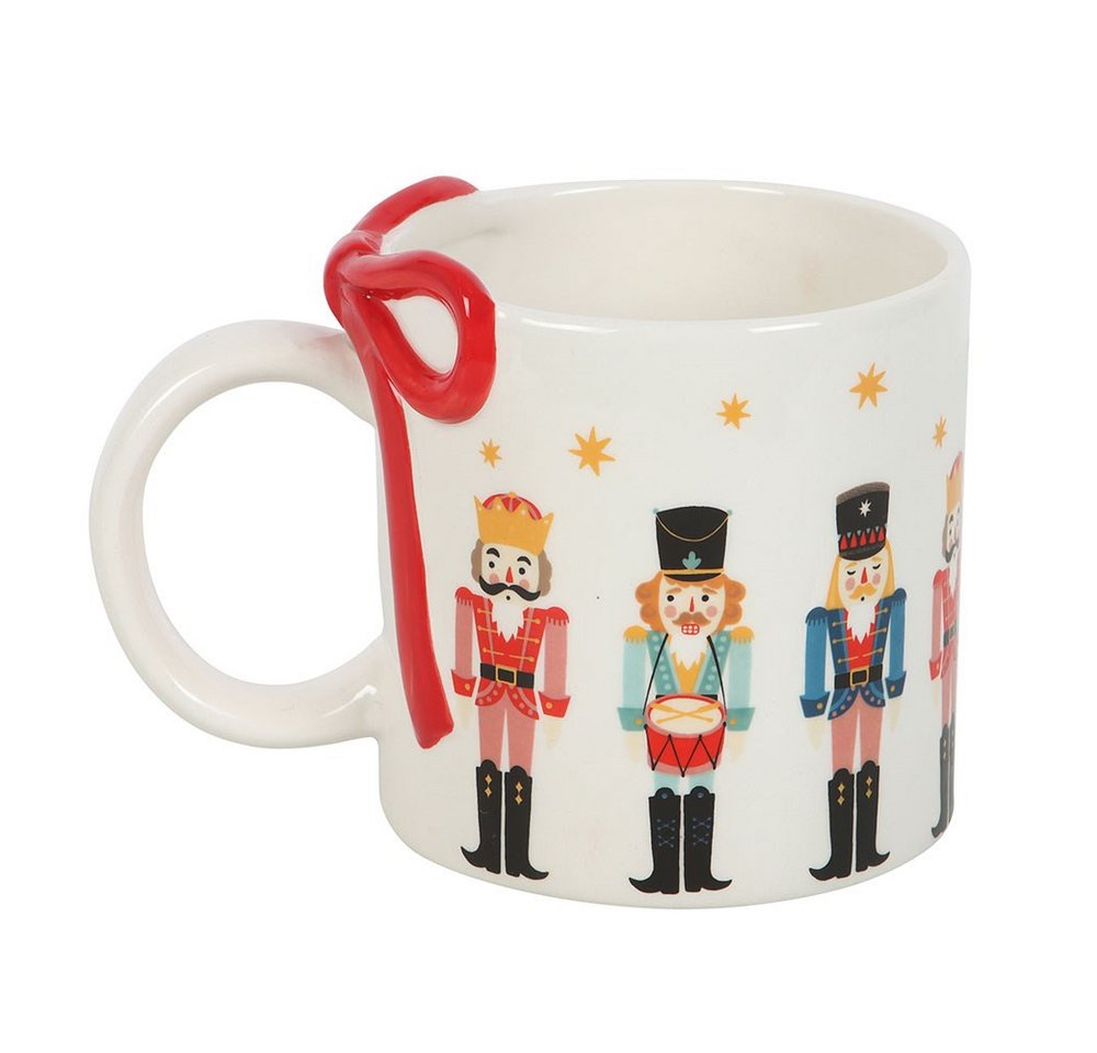 Something Different Tasse 3D Tasse Weihnachten mit Nussknacker-Print und Schleife, 3D Tasse Weihnachten mit Nussknacker-Print und Schleife von Something Different