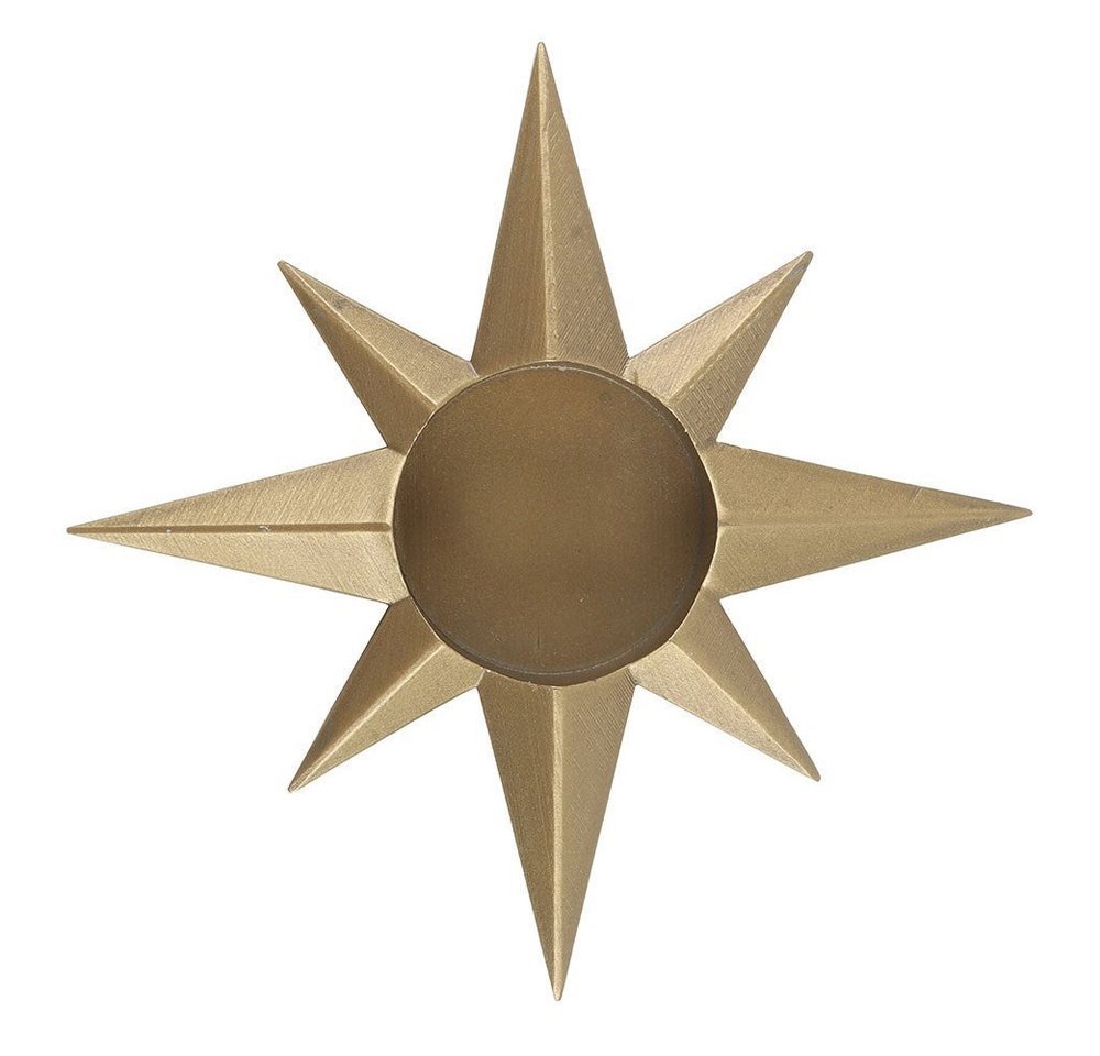 Something Different Teelichthalter Festlicher Teelichthalter „Goldener Stern“, Festlicher Teelichthalter „Goldener Stern“ Weihnachten von Something Different