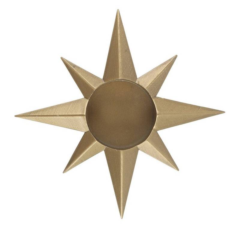 Something Different Teelichthalter Festlicher Teelichthalter „Goldener Stern“, Festlicher Teelichthalter „Goldener Stern“ Weihnachten von Something Different