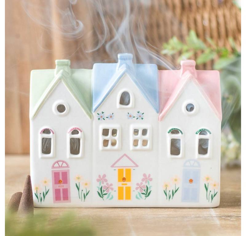 Something Different Teelichthalter Sweet Teelichthalter Haus Pastell vintage Räucherkegelhalter, Sweet Teelichthalter Haus Pastell vintage Räucherkegelhalter von Something Different