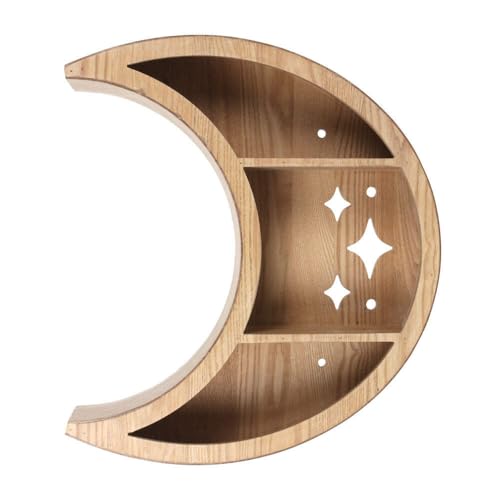 Something Different Wandregal aus Holz mit Halbmond (Einheitsgröße) (braun) von Something Different