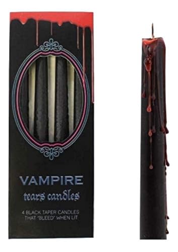 Something Different Vampire Tears achwarze Kerzen, 4er-Set, blutenden Kerzen, für gotische Rituale, Halloween von something different