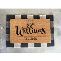 Benutzerdefinierte Personalisierte Fußmatte, Willkommensmatte, Vordere Eingang, Haustür, Matte, Benutzerdefinierte Housewarminggeschenk, Makler von SomethingToStopFor