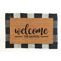 Benutzerdefinierte Personalisierte Fußmatte, Willkommensmatte, Vordere Eingang, Haustür, Matte, Benutzerdefinierte Housewarminggeschenk, Makler von SomethingToStopFor