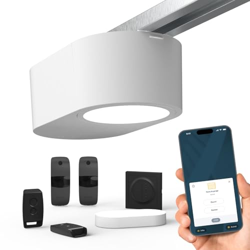 Somfy 1246362 - Motorisierungsset für Garagentore Serenia® 1100 io + Connectivity Kit, inkl. Wandsteuerung io + 2 Fernbedienungen, Höhe bis 2.35 m und Breite bis 4.5m, TaHoma Switch kompatibel, weiß von Somfy