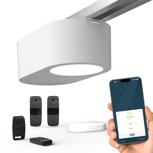 Somfy 1246483 – Motorisierungsset für Garagentore Serenia® 700 io + Connectivity Kit, inkl. 2 Keytis io Fernbedienungen, Höhe bis 2.35 m und Breite bis 3m, TaHoma Switch kompatibel, weiß von Somfy