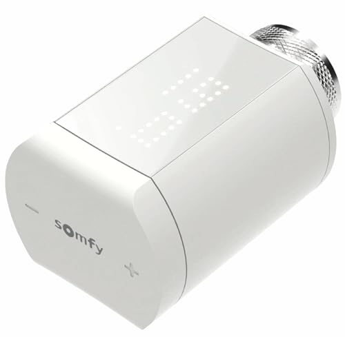 Somfy 1870508 - Conected Thermostatventil io | Zur Regelung der Temperatur von Warmwasserheizkörpern mit der Tahoma Home Automation Box | Leise, One size, Weiß von Somfy