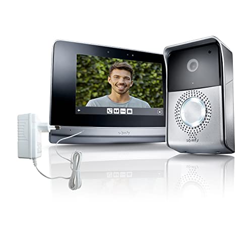 Somfy 2401446 - V500 Video-Türsprechanlage RTS mit 7-Zoll-Touchscreen Display | Nachtsicht & Weitwinkelkamera | 16 GB Bildspeicher | Live-Übertragung für eine optimale Zugangskontrolle von Somfy