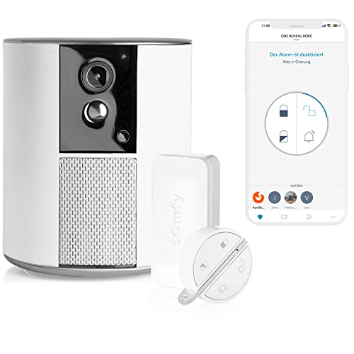 Somfy 2401493 - Somfy One + I All-in-One Sicherheitslösung inkl. Überwachungskamera mit Weitwinkelfunktion, Sirene & Bewegungsmelder von Somfy