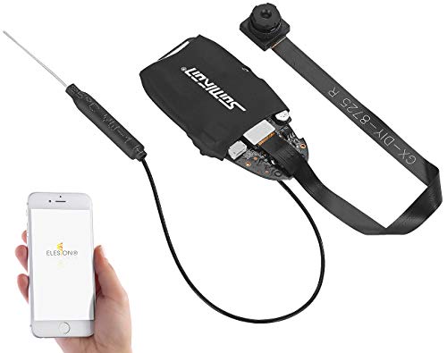 Somikon Micro Camera: Full-HD-Micro-Einbaukamera mit Bewegungserkennung, WLAN & App (Nistkasten Kamera, WLAN Mini Camera, Überwachungssystem Funk) von Somikon