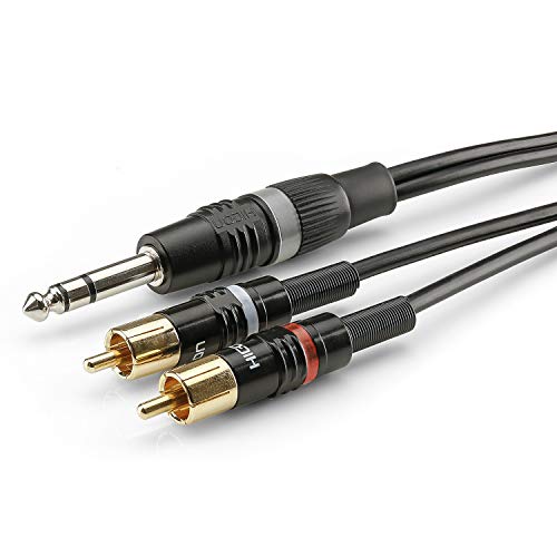 Sommer Cable Basic+ HBP-6SC2 / 1 x 6,3mm Klinke Stereo Hicon - 2 RCA/Cinch Hicon (3m) von SommerCable