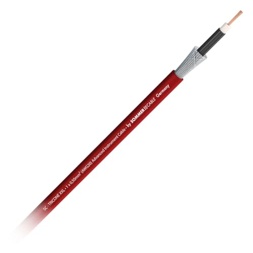 Sommer Cable 1m+ SC TRICONE ® XXL 1 x 0,50 mm² OFC Gitarren- Instrumentenkabel LLC rot - 300-0273 von Sommer Cable